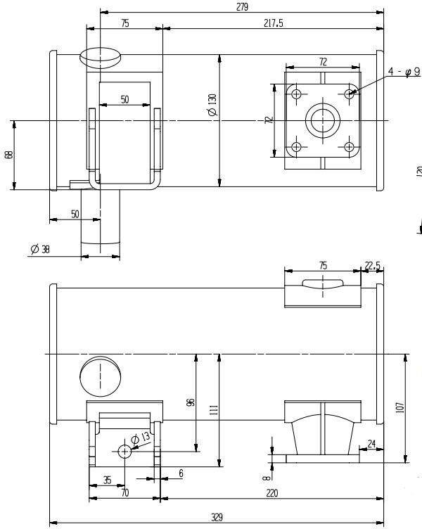 定制加工工程車消音器 挖掘機(jī)消聲器 圖紙2